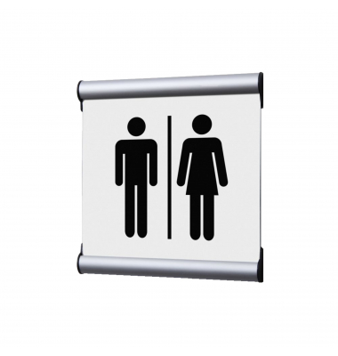 Showdown T&uuml;rschild 15,5x15,5cm Damen/Herren ws