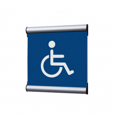 Showdown T&uuml;rschild 15,5x15,5cm Behinderte bl