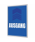 Plakat-Klapprahmen Standard, KRA4G25LPPI479, blau, A4, Aluminiumrahmen