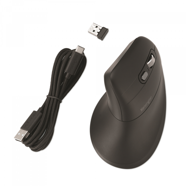 0085896724827 - EQ Pro Fit Ergo MY630 Kabellose Wiederaufladbare Vertikale Maus K72482WW Optisch Für Rechts- und Linkshänder Bluetooth USB-A Nano-Empfänger Schwarz 0085896724827 - EQ Pro Fit Ergo MY630 Kabellose Wiederaufladbare Vertikale Maus K72482WW Optisch Für Rechts- und Linkshänder Bluetooth USB-A Nano-Empfänger Schwarz