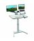 Schreibtisch Ergo, elektrisch höhenverstellbar, 65-130cm (H), 80x60cm (BxT), rechteckig, weiß / weiß