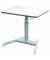 Schreibtisch Ergo, elektrisch höhenverstellbar, 65-130cm (H), 80x60cm (BxT), rechteckig, weiß / weiß