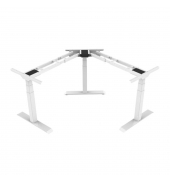 Sitz-Steh-Schreibtischgestell FLEX MODUL 810076695, elektrisch h&ouml;henverstellbar, 58-123cm (H), T-Fu&szlig;-Gestell, silber
