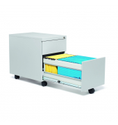 Rollcontainer 820201681 BASE L, lichtgrau, 1 Schublade, Stahl, pulverbeschichtet, abschlie&szlig;bar
