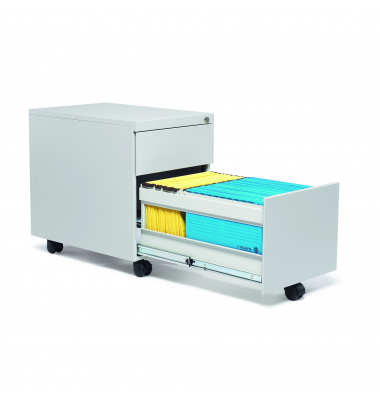 Rollcontainer 820201681 BASE L, lichtgrau, 1 Schublade, Stahl, pulverbeschichtet, abschlie&szlig;bar