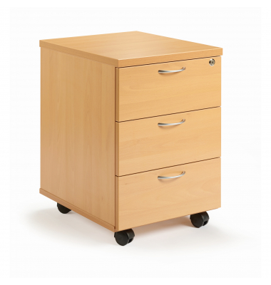 Rollcontainer 820201972, buche, 3 Schubladen, Holz, abschlie&szlig;bar