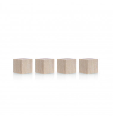 Magnet Wood Series Cube 1665349 20x20x20mm Birke 4St