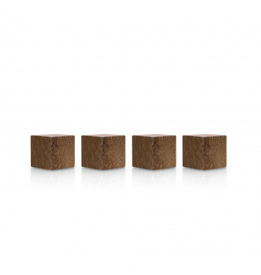 Magnet Wood Series Cube 1665351 20x20x20mm Walnuss 4St