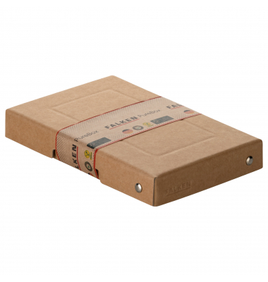 Aufbewahrungsbox PureBox Nature 22001824, mit Deckel, au&szlig;en 12x2,5x18,5cm, Pappe natronbraun