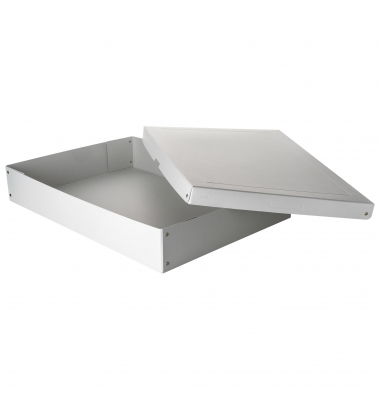 Aufbewahrungsbox PureBox Pro 22002152, mit Deckel, au&szlig;en 44x10x62cm, Karton wei&szlig;