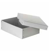 Aufbewahrungsbox PureBox Pro 22002184, mit Deckel, au&szlig;en 24x10x32cm, Karton wei&szlig;