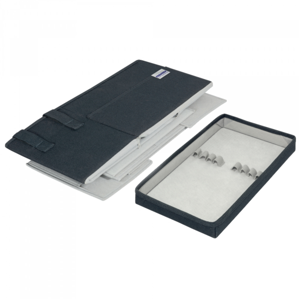 4016946010542 - Moderationstasche mit 2580-teiligem Inhalt Tragegurt B 355 x T 200 x H 230 mm Stoff anthrazitgrau