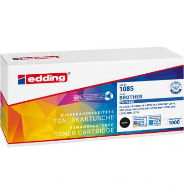 Toner EDD-1085 18-1085 (Kompatibel mit: Brother TN-243BK), schwarz, ca. 1000 Seiten