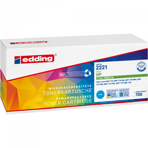 4057305069085 - Toner EDD-2221 18-2221 (kompatibel zu P 117A EDD-2221) cyan ca 700 Seiten 4057305069085 Edding