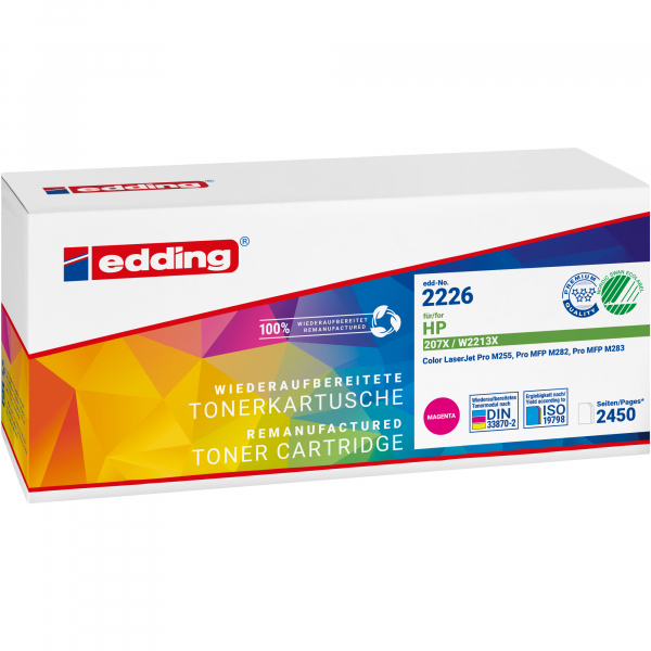4057305069139 - Toner EDD-2226 18-2226 (kompatibel zu HP 207X) magenta ca 2450 Seiten 4057305069139 Edding