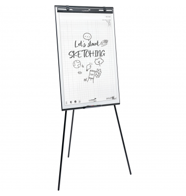 Flipchart SKETCH EASY, 7-152810, 68x105cm (BxH), wei&szlig;, ohne Rollen