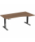 Schreibtisch Elevate Plus, elektrisch höhenverstellbar, 63-128cm (H), 180x100cm (BxT), Freiform, nussbaum / anthrazit