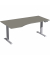 Schreibtisch Elevate Plus, elektrisch h&ouml;henverstellbar, 63-128cm (H), 180x100cm (BxT), Freiform, onyx / silber