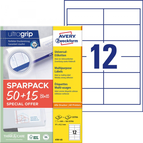 4004182347812 - 780 Etiketten weiß 970 x 423 mm 4004182347812 65 Stück 4004182347812 - 780 Etiketten weiß 970 x 423 mm 4004182347812 65 Stück