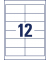 Etiketten 4781-65, weiß 97x42,3mm, rechteckig, 