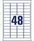 Etiketten L4736REV-65, weiß 45,7x21,2mm, rechteckig, 