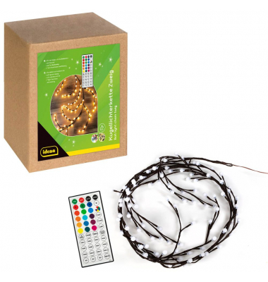 Lichterkette 30522 Kugel-Zweige, 120 LEDs, Länge 7m, bunt