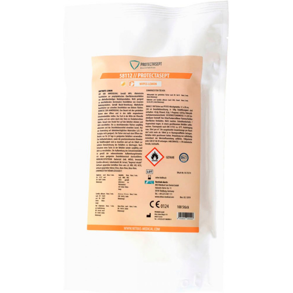 4059904065086 - Desinfektionstücher PROTECTASEPT 1-lagig weiß 100 Tücher 4059904065086 100 Tuch 4059904065086 - Desinfektionstücher PROTECTASEPT 1-lagig weiß 100 Tücher 4059904065086 100 Tuch