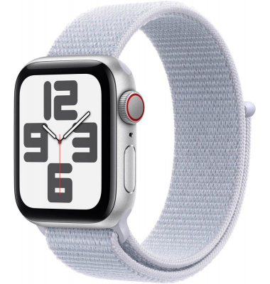 Watch SE 40 mm Aluminium (GPS+Cellular) Sport Loop  blaue Wolke, silber