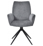 Besucherstuhl Easy Meet Chair FA, slate / schwarz, mit Armlehnen, 4-Fuß-Sterngestell mit Kunststoffgleitern