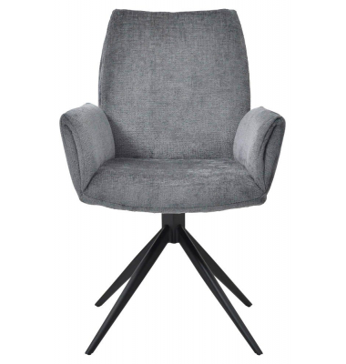 Besucherstuhl Easy Meet Chair FA, slate / schwarz, mit Armlehnen, 4-Fuß-Sterngestell mit Kunststoffgleitern