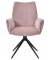 Besucherstuhl Easy Meet Chair FA, pastellpink / schwarz, mit Armlehnen, 4-Fuß-Sterngestell mit Kunststoffgleitern