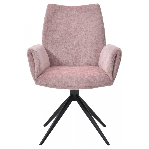 0796376504128 - Besucherstuhl Easy Meet Chair FA pastellpink   schwarz mit Armlehnen 4-Fuß-Sterngestell mit Kunststoffgleitern 0796376504128 