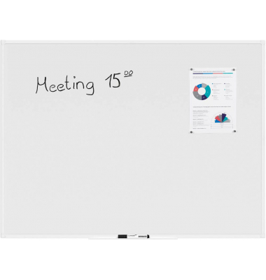 Whiteboard MAULprimo, 6432202, 120x90cm, kunststoffbeschichtet, Kunststoff