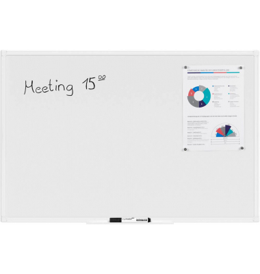Whiteboard MAULprimo, 6431802, 90x60cm (BxH), kunststoffbeschichtet, Kunststoff