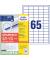 Etiketten 6121-65, weiß 38x21,2mm, rechteckig, 