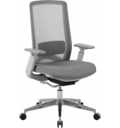 Bürostuhl, HLC-2909FX-2C Stoff grau, Gestell silber