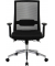 Bürostuhl, HLC-2628F Stoff schwarz, Gestell silber