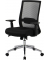 Bürostuhl, HLC-2628F Stoff schwarz, Gestell silber