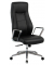 Chefsessel, HLC-2697L-1 Kunstleder schwarz, Gestell silber