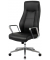 Chefsessel, HLC-2697L-1 Kunstleder schwarz, Gestell silber