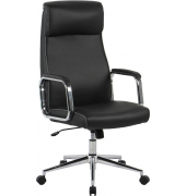 Bürostuhl, HLC-3225 Kunstleder schwarz, Gestell silber