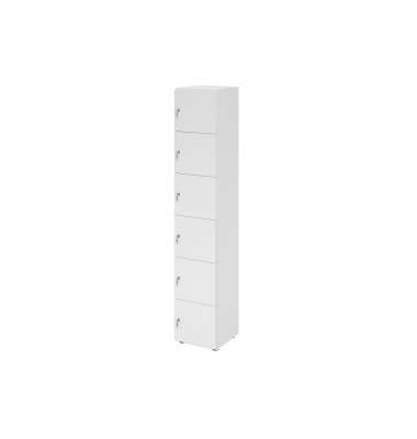 Schliessfachschrank 6OH 6xDS ws/ws