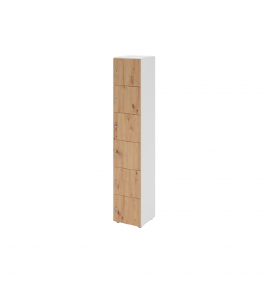 Schliessfachschrank 6OH 6xDS ws/ei