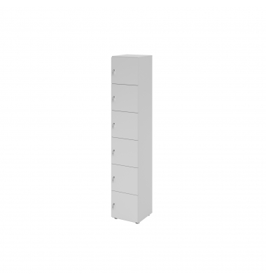 Schliessfachschrank 6OH 6xDS gr/gr