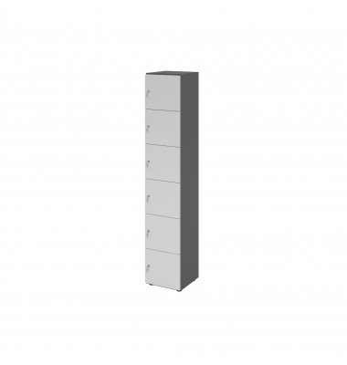 Schliessfachschrank 6OH 6xDS gp/gr