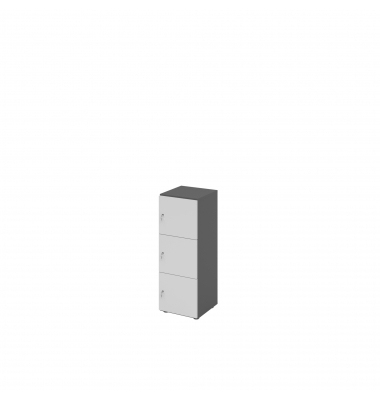 Schliessfachschrank 3OH 3xDS gp/gr