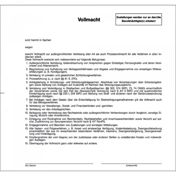 4250340504324 - Einheitsvollmacht V118 100St 4250340504324 SoldanPlus 100 Stück