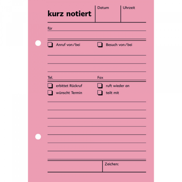 4250340510080 - Kurznotiz H11 A6 hoch 100Bl rt 4250340510080 SoldanPlus 100 Blatt