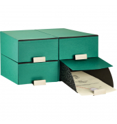 Urkundenkasten 3196008, A4, gr&uuml;n, Spezialpappe/Spanplatte