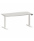 Schreibtisch eModel 2.0, elektrisch höhenverstellbar, 64-130cm (H), 180x100cm (BxT), rechteckig, platinum / weiß
